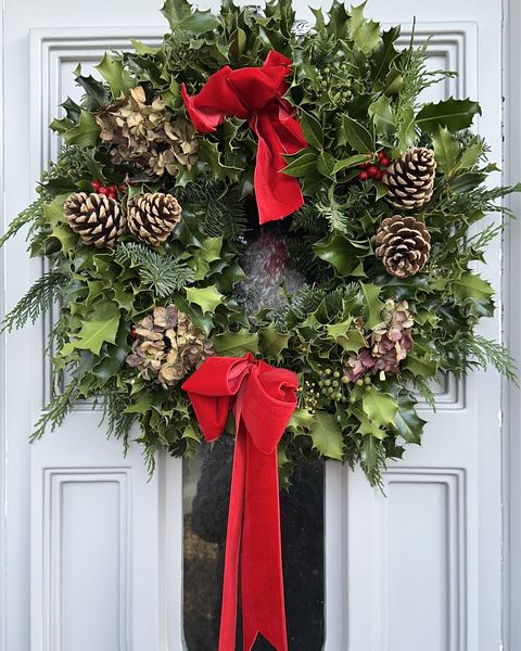 Front Door Classic holly Christmas wreath