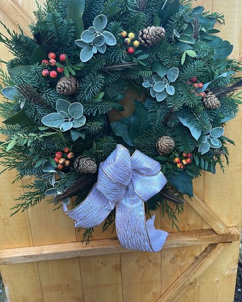 Silver Eucalyptus spruce Christmas wreath